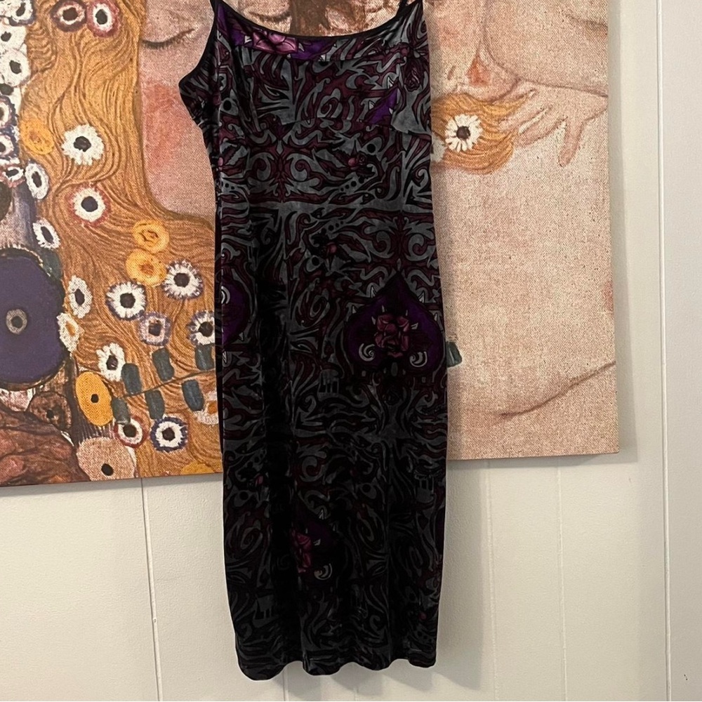Elegant Black and Purple Women's Dress